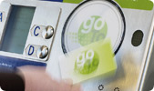 Go-To Card next to a rail card reader