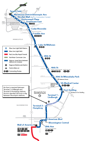 Blue Line map