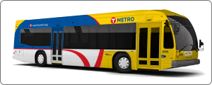 Illustration of METRO Red Line bus