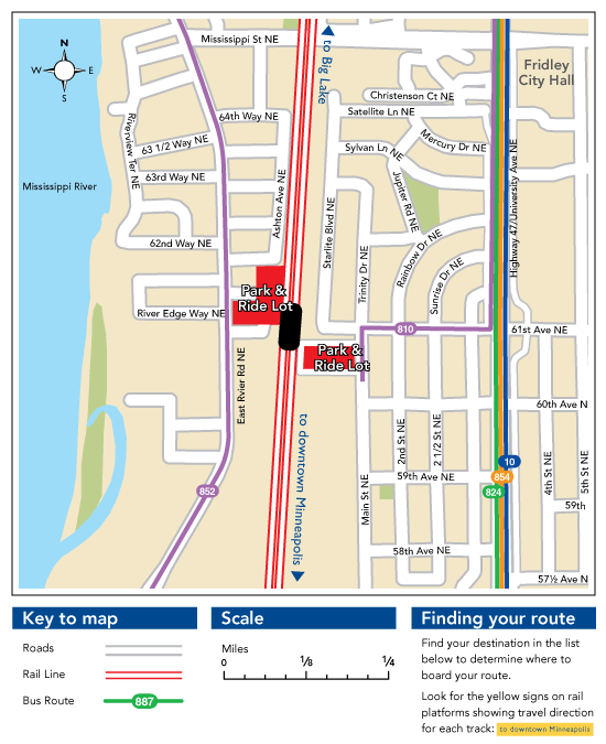 Fridley Station Map