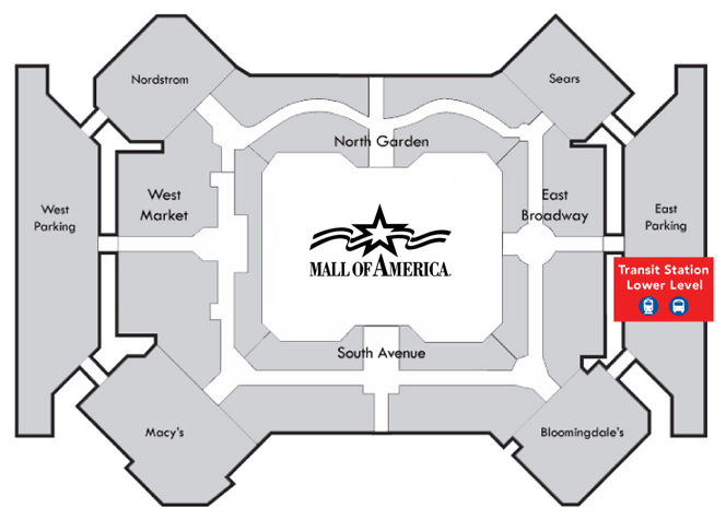 Lululemon Mall Of America Parking Lot Map