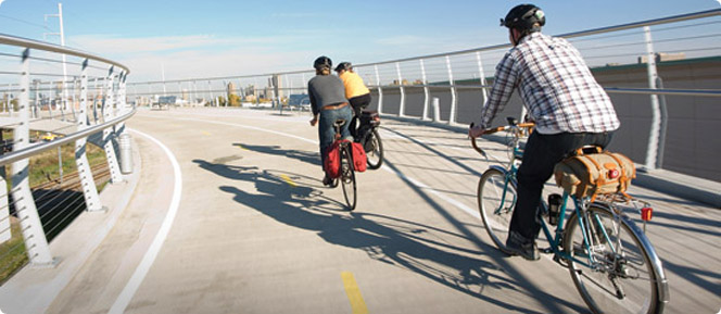 Bicyclist on Route