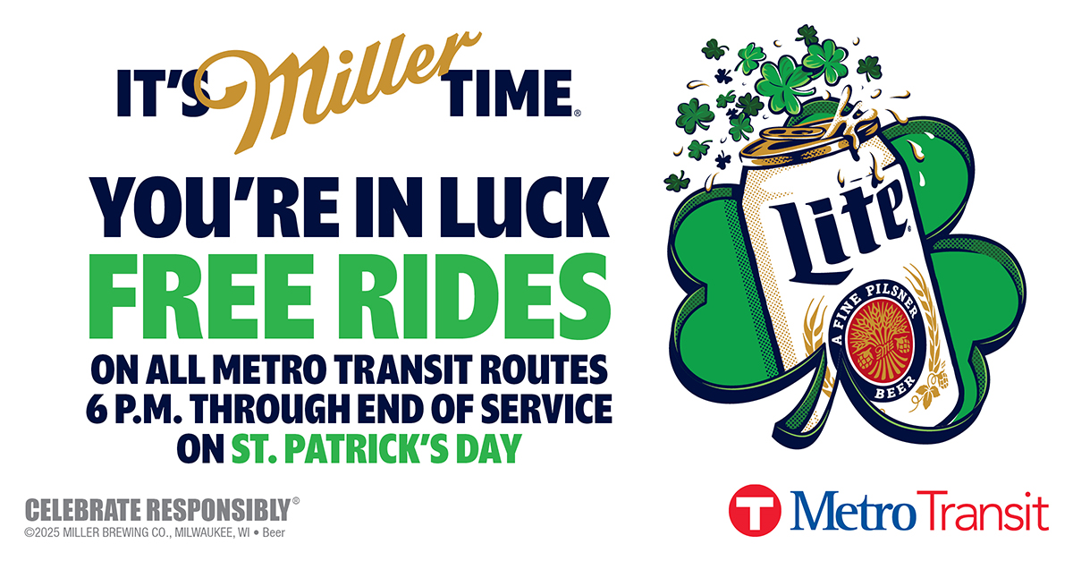 Miller Lite Free Rides St. Patricks Day 2025