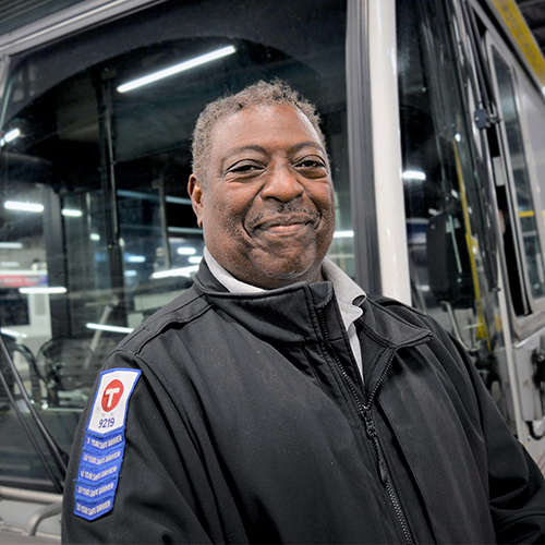 Photo of transit mechanic with the words National Transit Employee Appreciation Day March 18, 2024