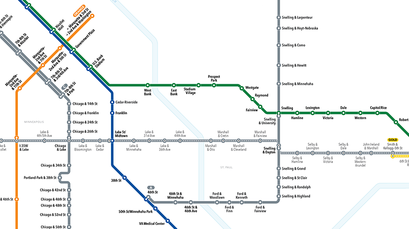 Transitways diagram map